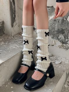 Cute Socks Outfit, Long Leg Warmers, Leg Warmers Pattern, Elephant Fashion, Calf Leg, Crochet Leg Warmers, Church Fits, Ballet Style, Wardrobe Goals