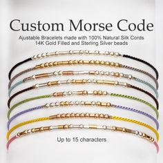 This Wedding Bracelets item by SilverMore has 191 favorites from Etsy shoppers. Ships from Garland, TX. Listed on Jan 16, 2023 Code Morse, Bracelet Message, Message Bracelet, Everyday Bracelet, Morse Code Bracelet, Cord Jewelry, Moms Bracelet, Morse Code, Wedding Jewelry Bracelets