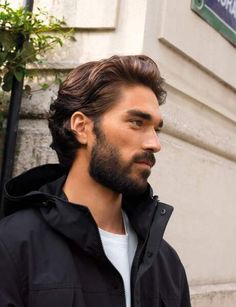 Long Hair Haircuts Men, Mens Haircut With Beard, Mens Hair Long, Haircut Men Medium, Growing Out Hair, Guy Haircuts Long, Men Haircut Curly Hair