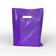 a purple shopping bag on a white background