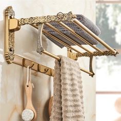 48273109319984 Swinging Towel Rack, Old World Bathroom Tuscan Style, Antique Toilet Paper Holder, Clawfoot Tub Accessories, Unique Bathroom Hardware, Funky Toilet Paper Holder, Brass Bathroom Shelf, Bathroom Niche Decor, Celestial Bathroom Decor