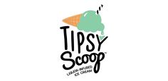 the logo for tipsy scoops ice cream