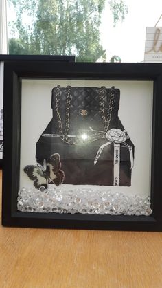 Excited to share this item from my #etsy shop: Chanel picture, Chanel box frame, crystal box frame, Chanel print, bedroom picture, dressing room picture, Chanel collectors chanel art