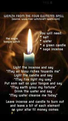 Candle Magick Spells, Wicca Recipes, Wish Spell, Candle Magic Spells