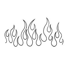 a line drawing of flames on a white background