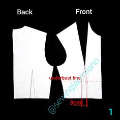 the back and front views of an unbuttoned shirt