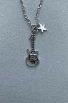 Star Guitar, Edgy Jewelry, Pretty Jewelry Necklaces, Y2k Accessories