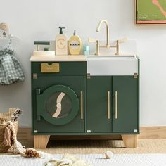 a washer and dryer in a child's room