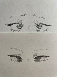 three different views of an eye with long lashes