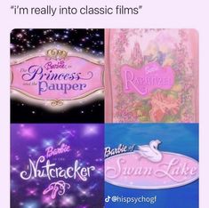 four different logos for the princess and the frog movie, each with their own name