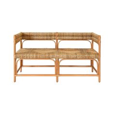 The Ajax Rattan Seagrass Bench features a natural blend of rattan and seagrass, bringing organic texture and style to any space. Its woven seagrass seat is supported by a sturdy rattan frame, offering both durability and a relaxed aesthetic. The bench is ideal for use in entryways, living rooms, or bedrooms, providing both seating and a decorative touch with its rustic, earthy materials. Rattan Bench, Rattan Dining, Mcgee & Co, Living Room Bench, Coastal Beaches, Kathy Kuo Home, Outdoor Bench, Custom Upholstery, Modern Boho