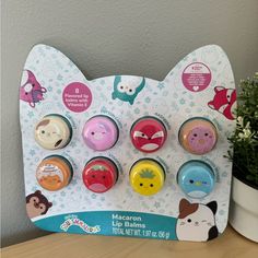 Squishmallows & Pack Assorted Flavored Macaron Lip Balms Macaron Lip Balm, Apple Watch Bands Fashion, Unorganized Idea, Raspberry Coconut, Lip Balm Collection, Color Lip Balm, Flavored Lip Balm, Chocolate Strawberry, Lip Balms