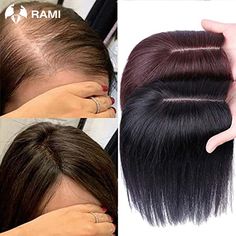 Human Hair Toppers For Women Silk Base Human Hair Wig One Piece Hair Clip Topper Straight Hair Clip In Hair Extension, Bun Hair Piece, Hair Toupee, Real Human Hair Extensions, Human Hair Clip Ins, Hairpieces For Women, Hair Knot, Hair Topper, Normal Hair