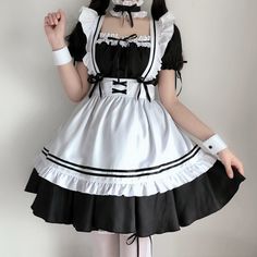 Details:    25% OFF All Site Promo Now. Plus   Extra10% OFF   1st Order. Free Shipping $70. Free Exchange & Easy Returns.    The    black white ruffles         lockable sissy maid costume dress   features 6-piece lolita maid dress set, cross back ruffle strap to anti-slip, sissy maid cosplay dress elastic fitting, removeable apcon and fitted in all the right places.    lolita anime milkmaid dress   isclassic for lolita, parties, cosplay and performance.   Material: 90% Cotton Color:Black/Burgundy Size Details: Size S: For 35-47.5 kgs Size M:  For 47.51-55 kgs Size L: For 55-62.5 kgs Size XL:  For 62.5-72.5 kgs  Design: Ruffle Edge,  A Line, Frilled, Maid, Sissy, Lockable, Ruffle, Mini Length and Trendy Style. Weight: approx 0.35 kg Machine Wash Cold. Delivery: 9-14 Business Days Delivered Anime, White, Black