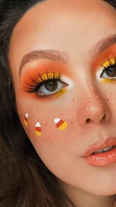 Makeup Looks For Halloween Easy, Festive Halloween Makeup, Bluey Makeup Looks, Make Up Ideas Colorful, Quick And Easy Halloween Costumes For Women Last Minute Ideas, Cute Easy Diy Halloween Costumes, Halloween Make Up Ideas Easy Cute, Halloween Makeup For Teachers, Halloween Simple Makeup Looks