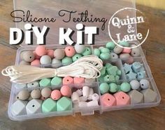 the diy kit is filled with beads