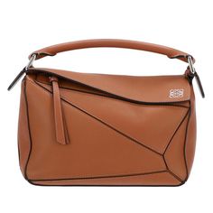 Loewe Puzzle Bag Small Handbag Brown W:23cm H:16cm D:10cm Loewe Puzzle Bag, Loewe Bags, Loewe Puzzle, Puzzle Bag, Loewe Bag, Small Handbag, Small Handbags, Small Bags, Brown Color