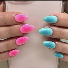 Gel Nail Ideas Not Acrylic, Cute Back Too School Nails, Cruise Nails Square, Medium Round Nails Designs, Whole Nail Designs, Cute Nail Inspo For School, 2 Hands Different Color Nails, Nail Tech Nail Designs, No Chip Nail Ideas