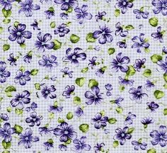 purple and green flowers on a white background