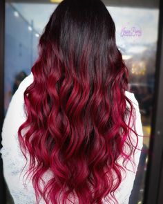 Copy #hairlove #hairlooks #cuthair #hairstyleideas #hairstyl #hairoftheday #hairstylist #hairart #hairtutorial #hairgoals #redhair #blackhair Black And Red Balayage Straight Hair, Dark Red Hair With Black Roots, Black Hair With Red Highlights Long, Brown Hair Red Tips, Brown To Red Ombre Hair, Ombre Hair Red, Red Ombré Hair, Hear Color