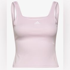 From Dance Class To Weight Training, This Adidas Tank Top Gives You The Freedom Of Movement To Perform In Any Workout. Aeroready Absorbs Moisture To Help You Stay Dry As You Build Heat. The Body-Hugging Fit And Low-Cut Back Let You Keep An Eye On Your Form. Made With A Series Of Recycled Materials, And At Least 60% Recycled Content, This Product Represents Just One Of Our Solutions To Help End Plastic Waste. Material: 89% Recycled Polyester, 11% Elastane Moisture Wicking Draws Moisture Away From Sport Clothing, Pink Workout Outfit, Adidas Clothes, Adidas Star, Adidas Activewear, Waste Material, Adidas Tank Top, Adidas Top, Pink Pilates