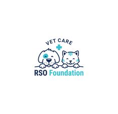 the logo for vet care, which is designed to look like two dogs and a cat