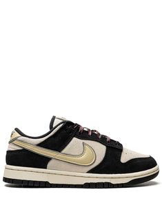 Nike Nike Dunk Low LX "Black Cream" Sneakers - Farfetch Cream Sneakers, Nike Tenis, Trendy Shoes Sneakers, Pretty Shoes Sneakers, Hype Shoes, Aesthetic Shoes, Swoosh Logo, Swag Shoes, Nike Dunk Low