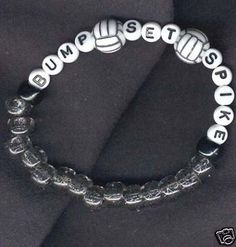 a beaded bracelet with words on it