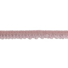 a pink lace trim on a white background