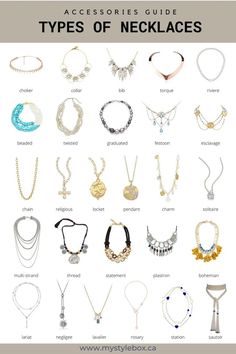 #fashion #jewelry #jewelryaddict Must Have Jewelry Pieces, Jewelry Terminology, Jewelry Infographic, Gracefully Quotes, Aging Gracefully Quotes, Necklace Guide, Scarf Blouse, Types Of Jewellery