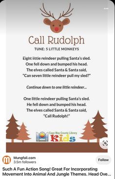 an ad for the children's book called call rudolph, which has been