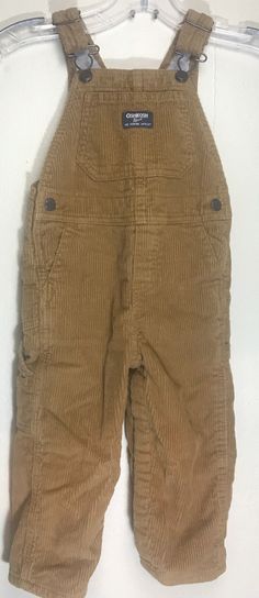 "Good condition wide lined corduroy overalls/snap crotch for easy changing/fully lined t-shirt material-waist 10 1/2\"/inseam 11 1/2\"/ length (shoulder strap fully extended to bottom leg) 28\"/smoke free environment (12)" Corduroy Overalls Men, Overalls Brown, Overalls Corduroy, Bubble Clothes, Oshkosh Overalls, Overalls Men, Kids Overalls, Corduroy Overalls, Brown Velvet