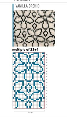 the pattern for this afghan is shown in blue and white, with an intricate design on it