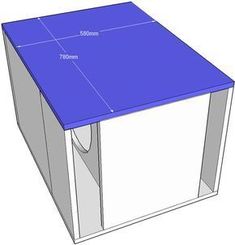 a blue roof is shown with measurements for the top and bottom section, as well as an