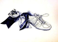 a drawing of two shoes tied to each other