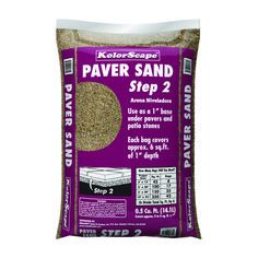 a bag of kolor - rope's paver sand step 2 is shown