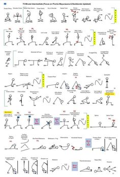 an illustrated diagram shows how to do different exercises for the body and mind, with instructions on