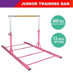 pink gymnastics training bar Bar Gymnastics, Bar Height, Pull Ups