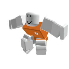 an orange and white robot with two arms extended, holding several boxes in one hand