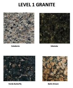 granite color chart with different colors and sizes