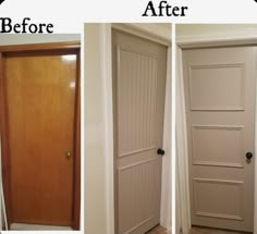 before and after pictures of an interior door