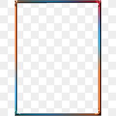 a rainbow colored square frame on a white background, with transparent lines in the middle