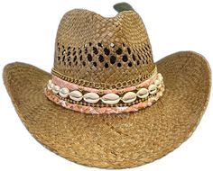 Gold Festival Hat Bands For Summer, Adjustable Pink Bohemian Sun Hat, Adjustable Bohemian Pink Sun Hat, Bohemian Pink Hat Band For Beach, Pink Western Sun Hat For Rodeo, Pink Western Style Sun Hat For Rodeo, Pink Western Straw Hat For Rodeo, Adjustable Pink Sun Hat For Country Events, Pink One-size Straw Hat For The Beach