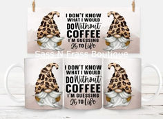 two coffee mugs with the words, i don't know what to do