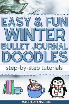 Enhance your bullet journal with these adorable and effortless winter doodles! Let your creativity thrive this season with our step-by-step guide to adding cozy and festive elements to your journal. Explore our collection of winter bullet journal doodles and make your journal truly magical. Get inspired today and start creating your own winter wonderland! Don't miss out on these delightful doodles – click through to bring some seasonal charm to your bullet journal! #winterbulletjournaldoodles #bulletjournaldoodles Winter Doodles Step By Step, Easy Winter Doodles, Winter Doodles Bullet Journal, Cozy Bullet Journal Theme, January Bujo Ideas, Winter Sketches Simple, Winter Doodles Easy, Winter Journal Ideas, January Doodles