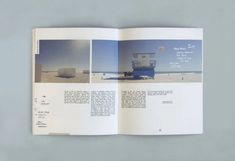 an open book with pictures and text on it, showing the inside pages of a magazine