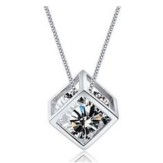 Category:Necklaces; Season:Spring,Winter,Fall,Summer; Gender:Women's; Quantity:1PC; Style:Daily,Modern,Fashion,Outdoor,Contemporary; Jewelry Type:necklace; Occasion:Park,Weekend,Outdoor,Daily,Holiday,Street,Dailywear; Material:Alloy; Color:Silver; Age Group:Adults; Pattern:Geometry; Front page:FF; Listing Date:07/20/2023; Production mode:External procurement Cube Necklace, Cheap Necklaces, Crystal Jewelry Sets, Sterling Silver Drop Earrings, Women's Jewelry Sets, Fashion Jewelry Sets, Necklace Brands, Square Pendant, Valentines Necklace