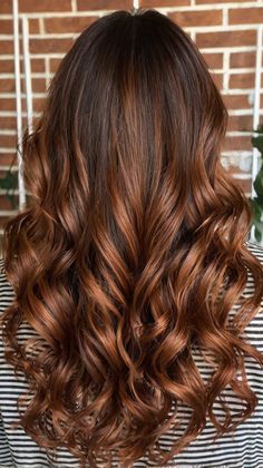 fall hair colors 2024 copper Brown Fall Hair Balayage, Fall Hair Balayage, Brown Fall Hair, Hair Maintenance Tips, Caramel Hair, Long Hair Color, Brown Fall