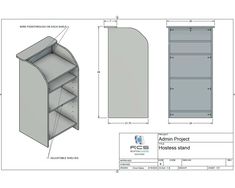 the plans for an armoire stand are shown