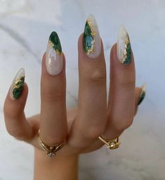 Kutek Disney, Green Acrylic Nails, Hair Dressing, Modern Nails, Creative Soul, Oval Nails, Prom Nails